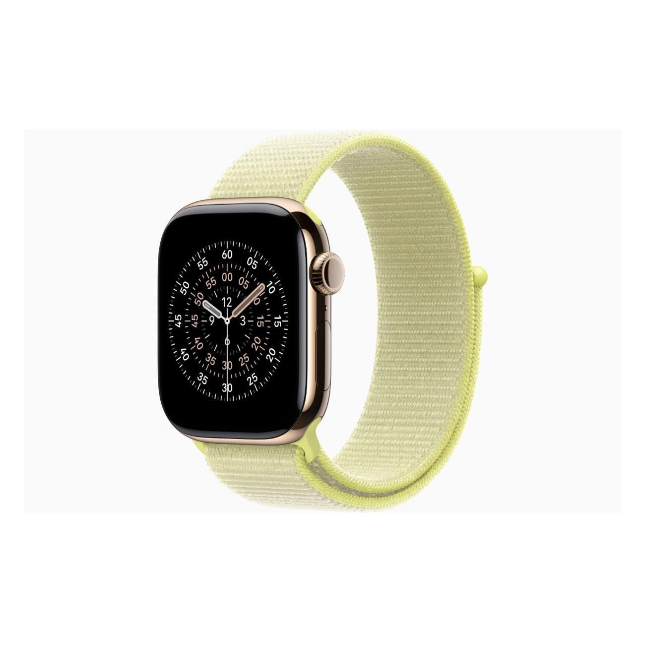 Apple Watch Series 11 Titanium Gold 42mm GPS Textile Sport Loop Neon желтый