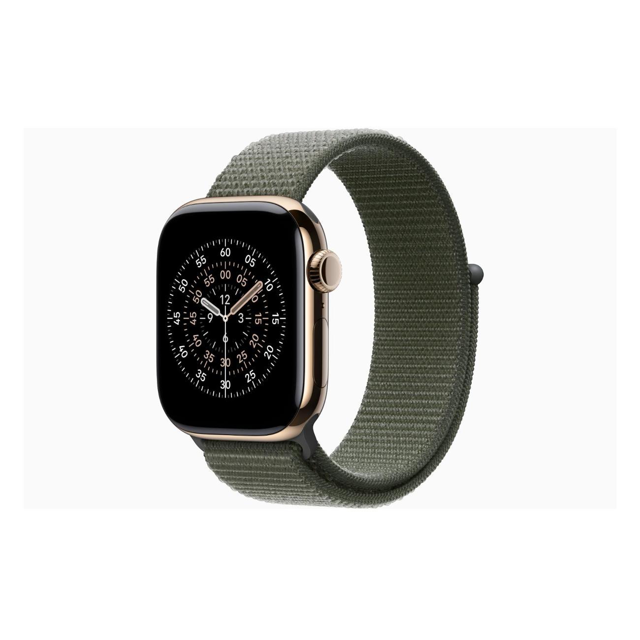 Apple Watch Series 11 Titanium Gold 42mm GPS Textile Sport Loop лес