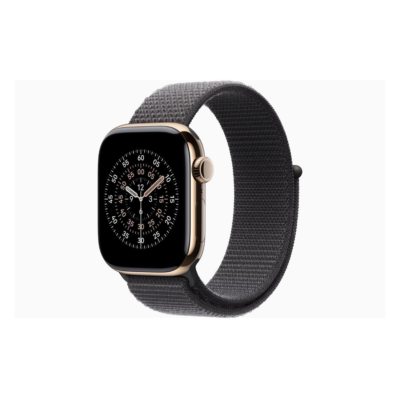 Apple Watch Series 11 Titanium Gold 42mm GPS Textile Sport Loop темно-серый