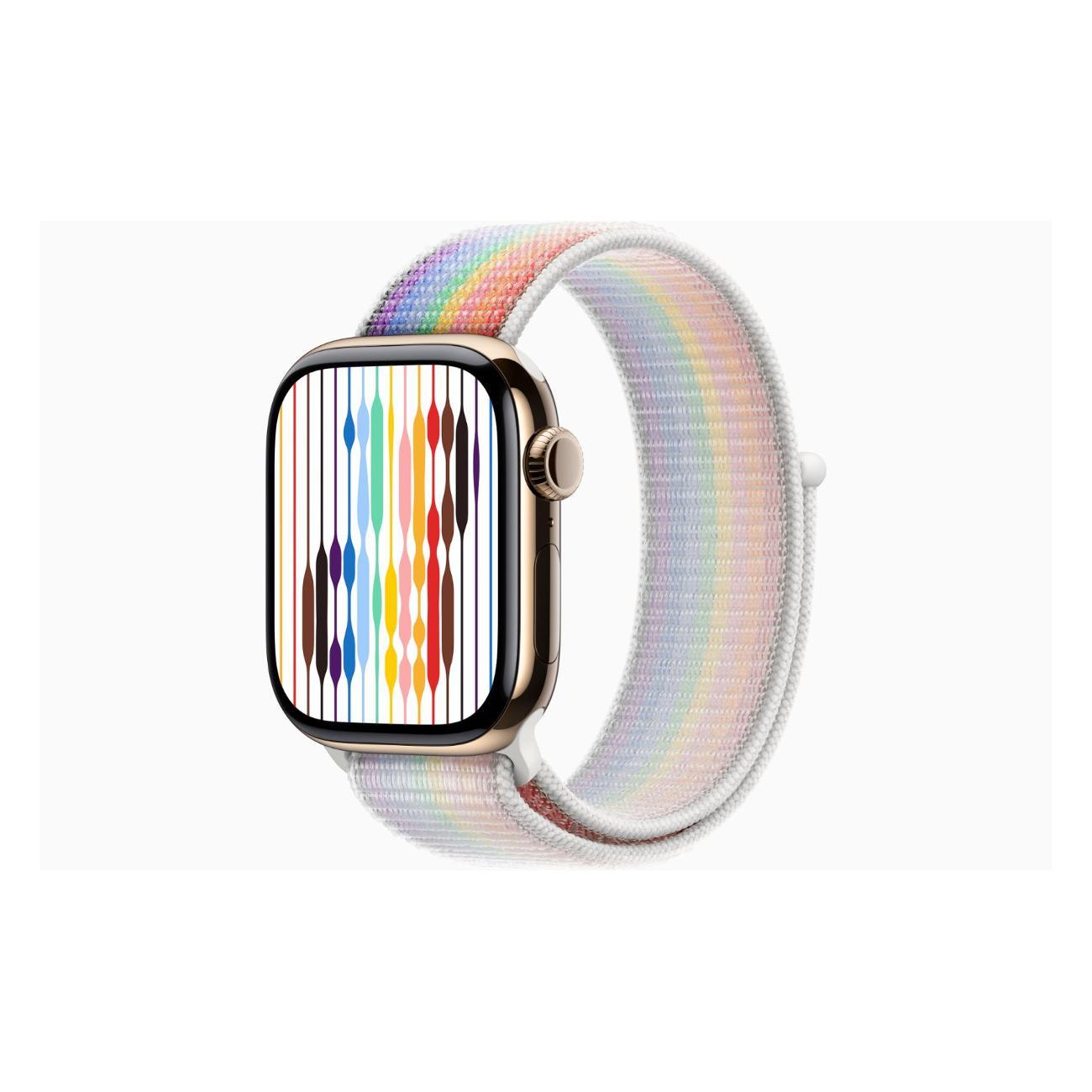Apple Watch Series 11 Titanium Gold 42mm GPS Textile Sport Loop Pride Edition