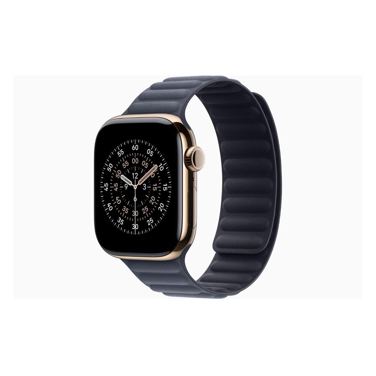 Apple Watch Series 11 Titanium Gold 42mm GPS Textile Magnetic Link нави темно-синий