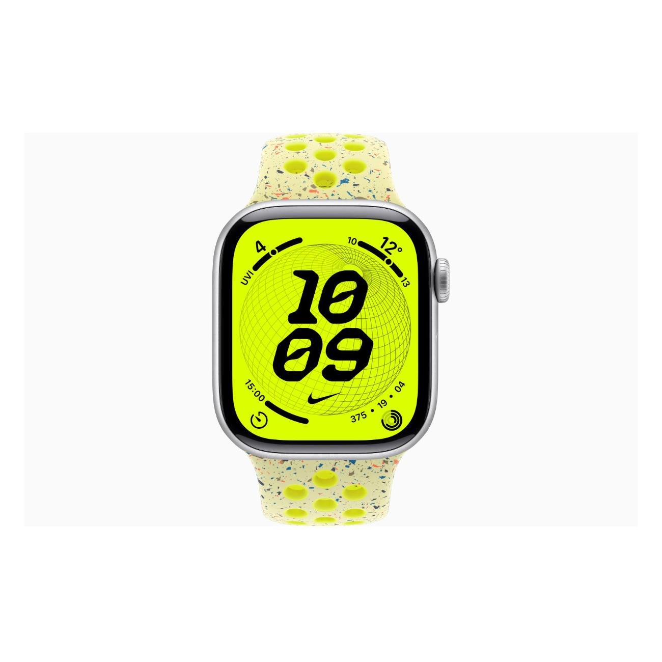 Apple Watch Series 11 Aluminium Silver 46mm GPS Rubber Nike Sport Band Volt Splash