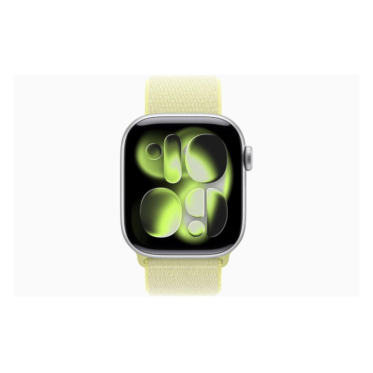 Apple Watch Series 11 Aluminium Silver 46mm GPS Textile Sport Loop Neon желтый