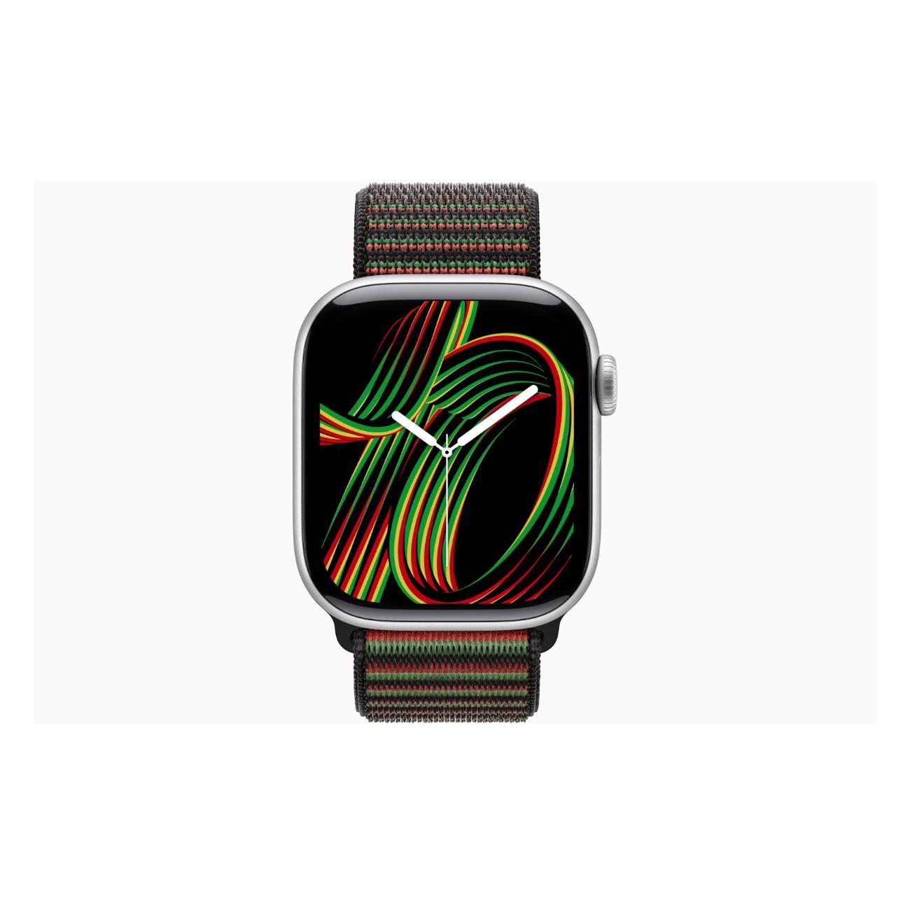 Apple Watch Series 11 Aluminium Silver 46mm GPS Textile Sport Loop Black Unity Rhythm