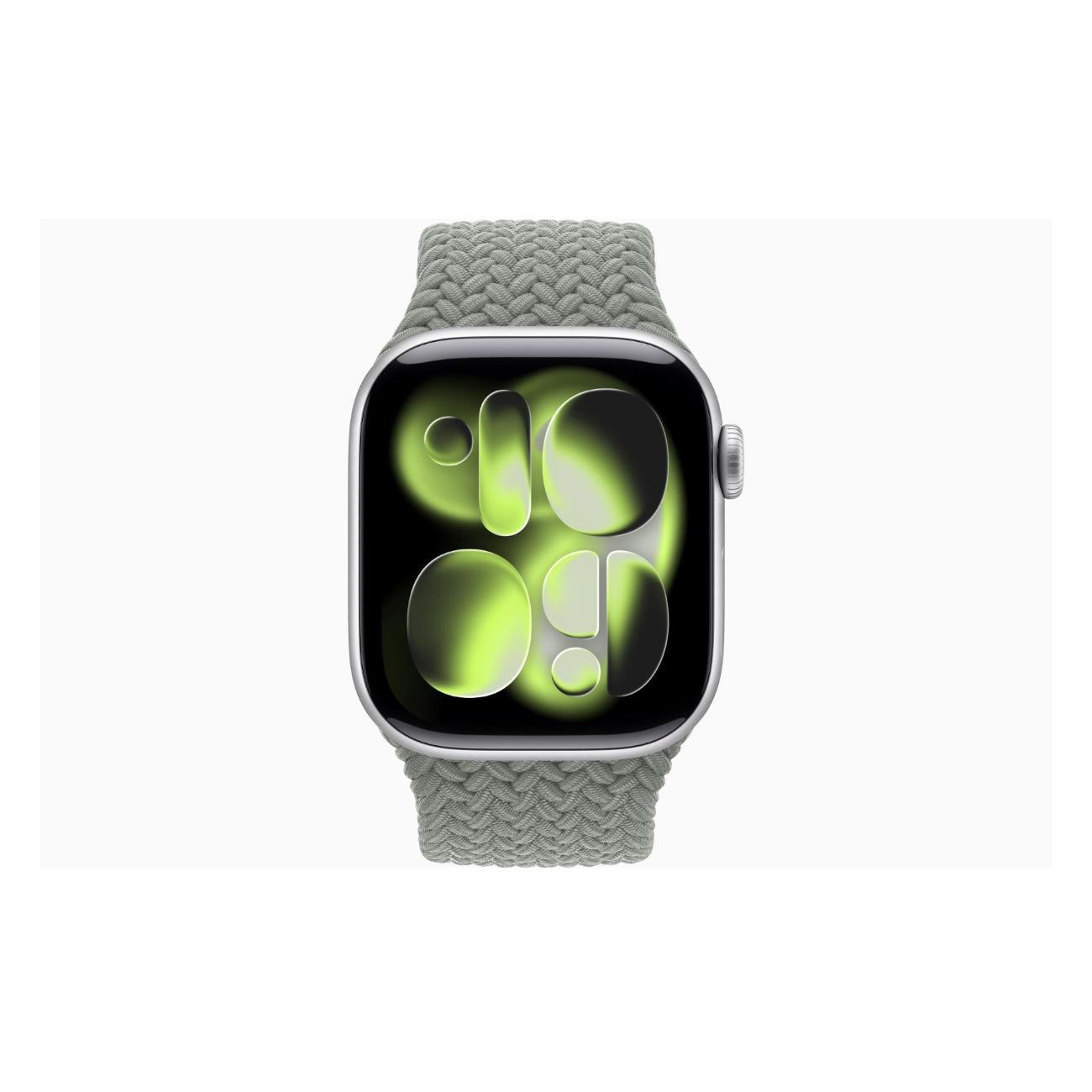 Изображение товара Смарт-часы Apple Watch Series 11 Aluminium Silver 46mm GPS Textile Braided Solo Loop Green серый Изображение товара Смарт-часы Apple Watch Series 11 Aluminium Silver 46mm GPS Textile Braided Solo Loop Green серый