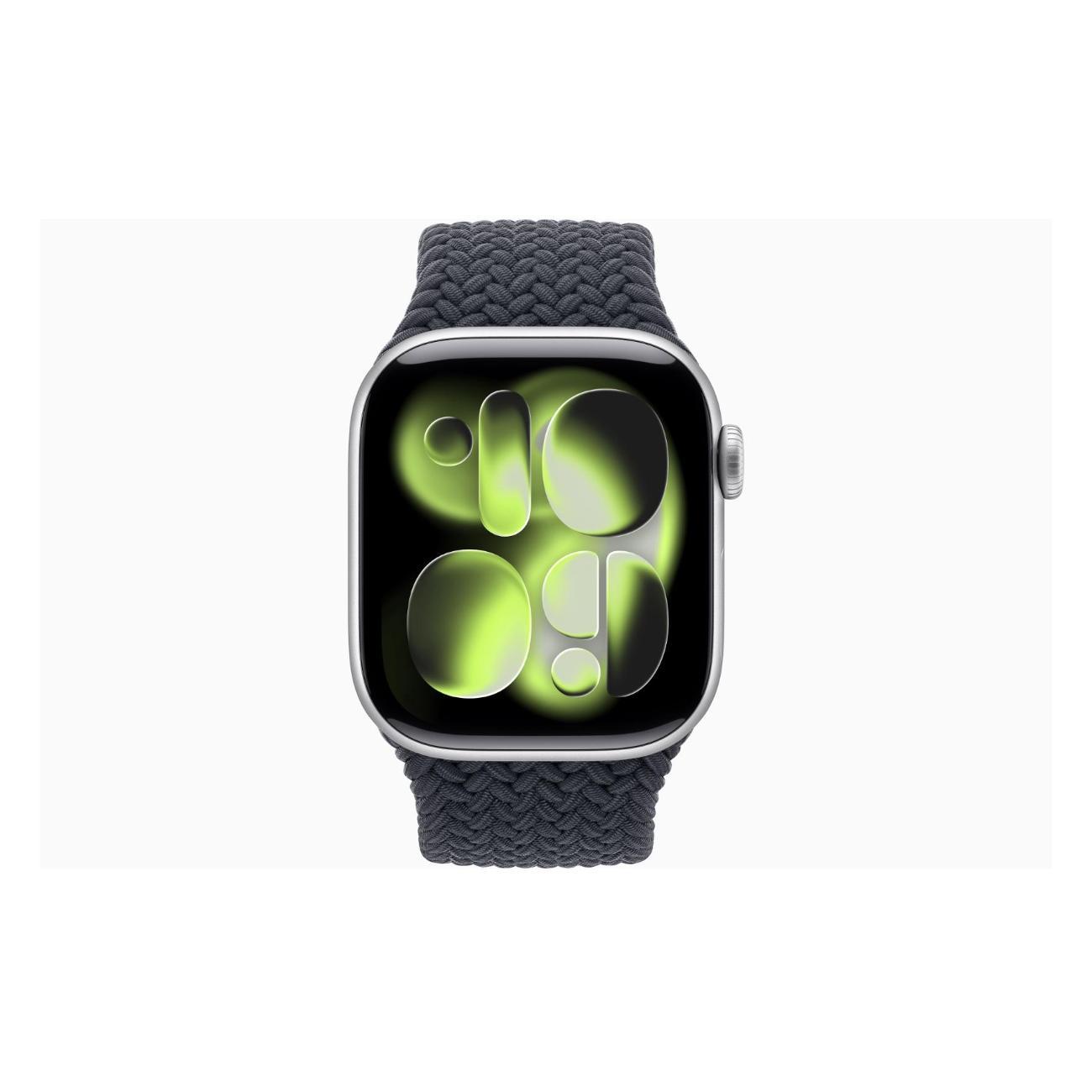 Изображение товара Смарт-часы Apple Watch Series 11 Aluminium Silver 46mm GPS Textile Braided Solo Loop полуночный