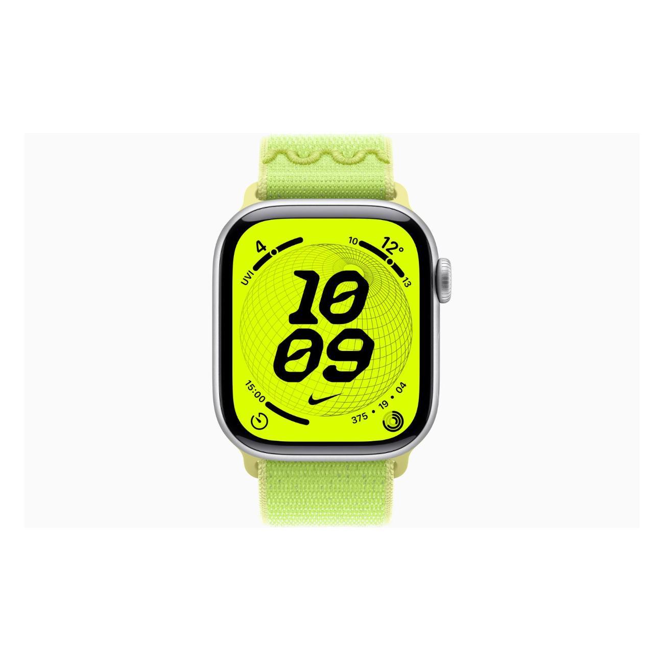 Apple Watch Series 11 Aluminium Silver 46mm GPS Textile Nike Sport Loop Volt Splash