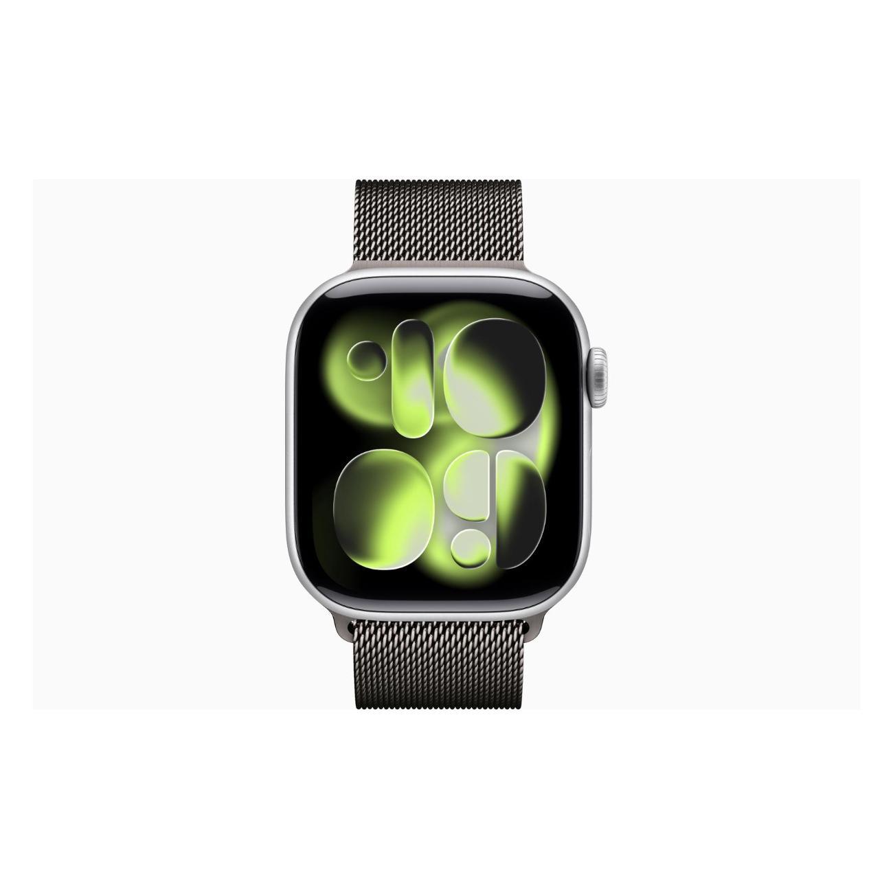 Apple Watch Series 11 Aluminium Silver 46mm GPS Stainless Steel Milanese Loop Slate
