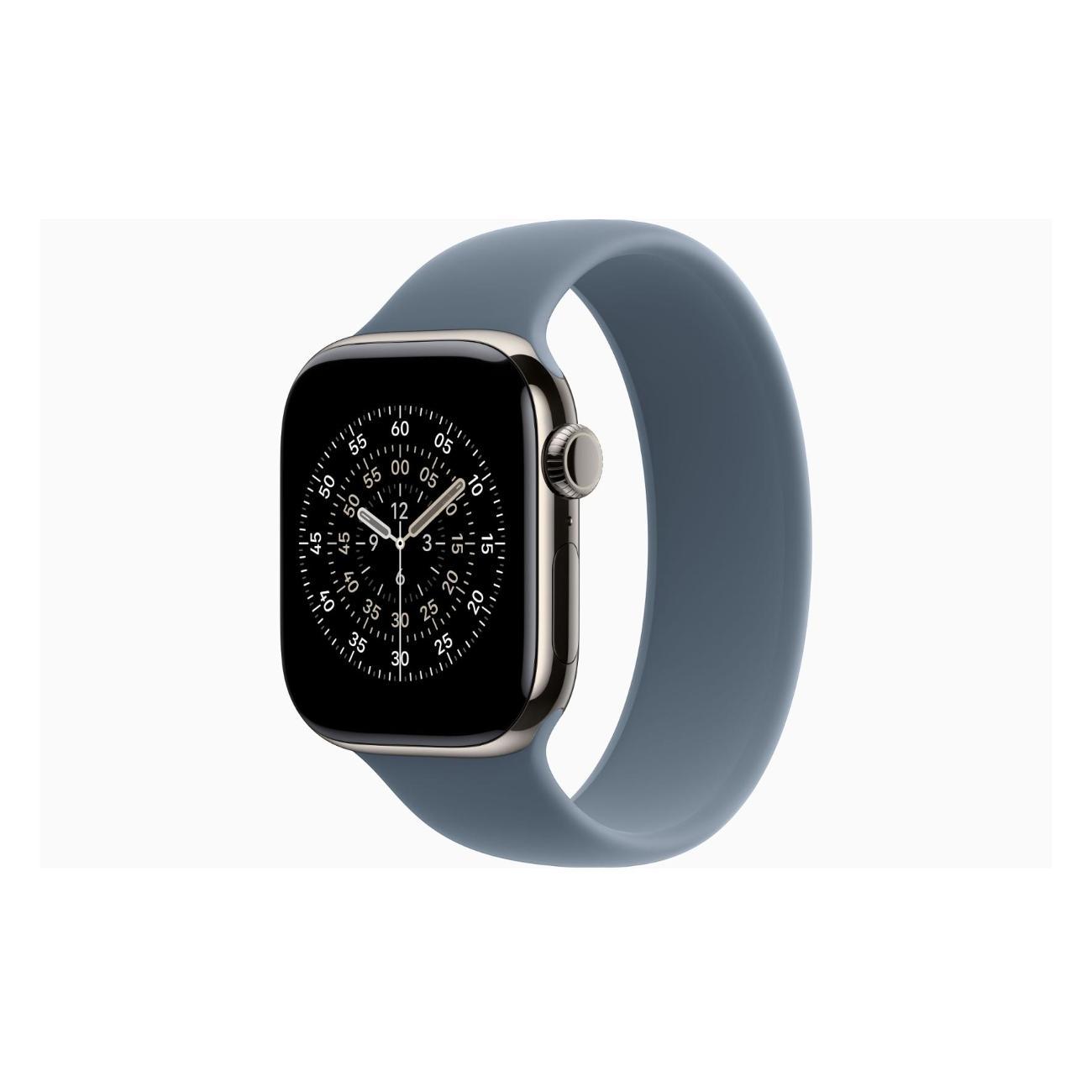 Apple Watch Series 11 Titanium Natural 46mm GPS Rubber Solo Loop Anchor синий