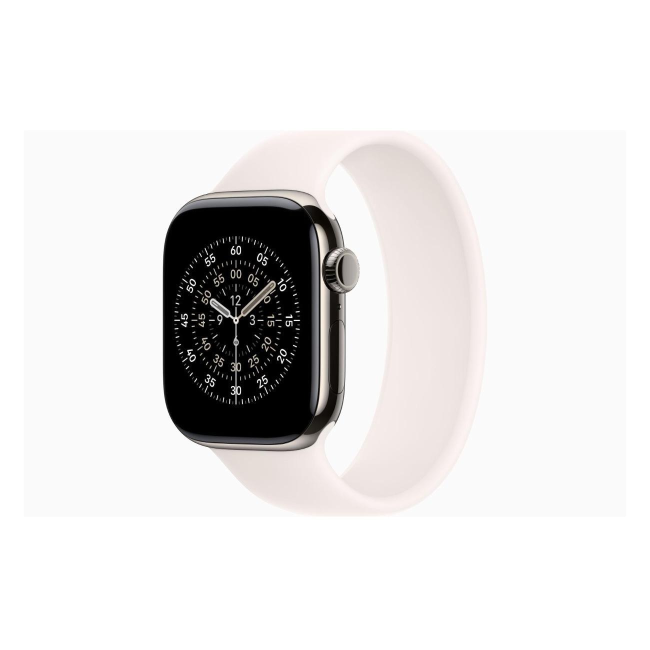 Apple Watch Series 11 Titanium Natural 46mm GPS Rubber Solo Loop Light румянец