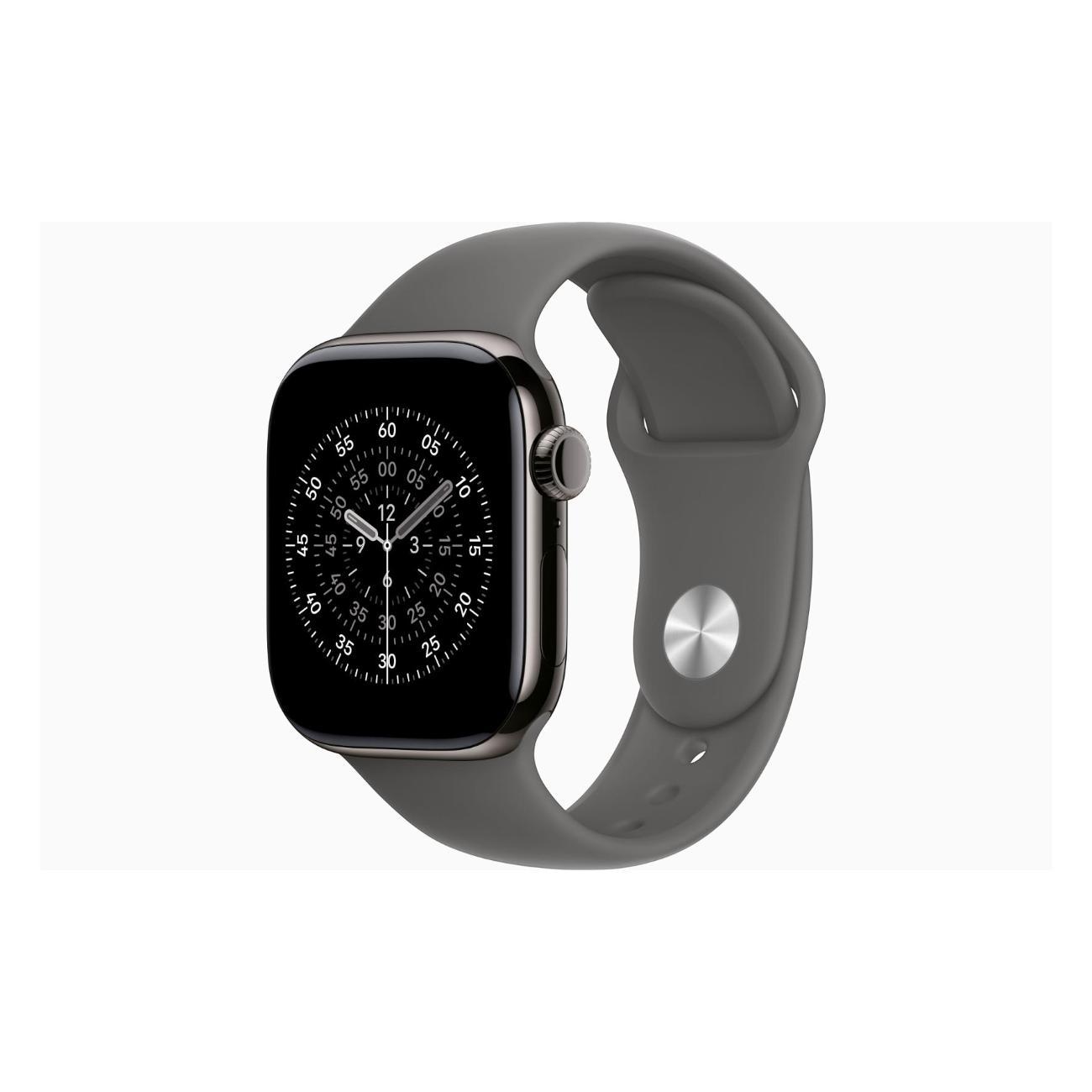 Apple Watch Series 11 Titanium Slate 42mm GPS Rubber Sport Band Stone серый