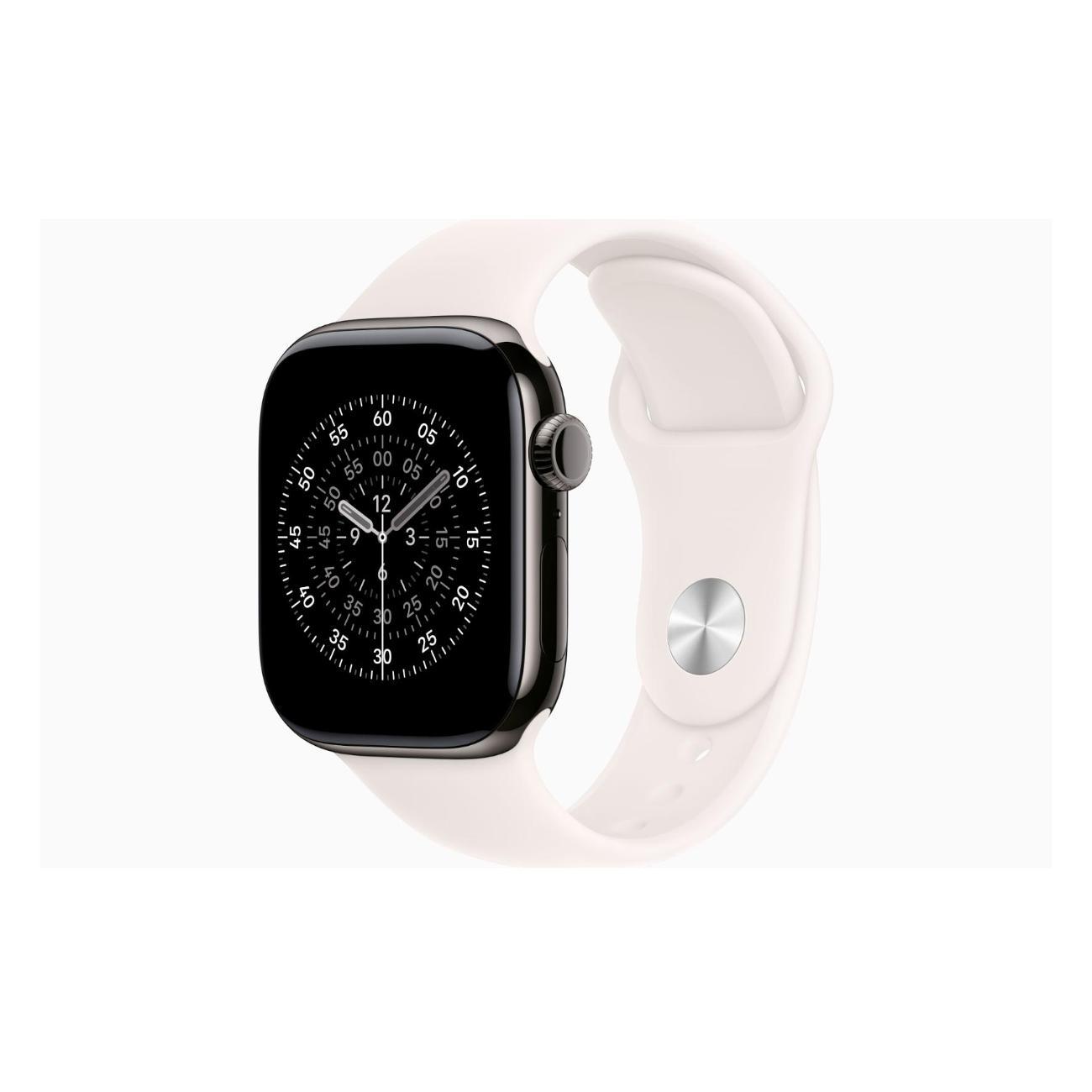 Apple Watch Series 11 Titanium Slate 42mm GPS Rubber Sport Band Light румянец