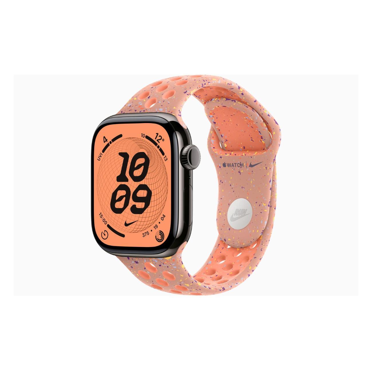 Apple Watch Series 11 Titanium Slate 42mm GPS Rubber Nike Sport Band Alpenglow розовый