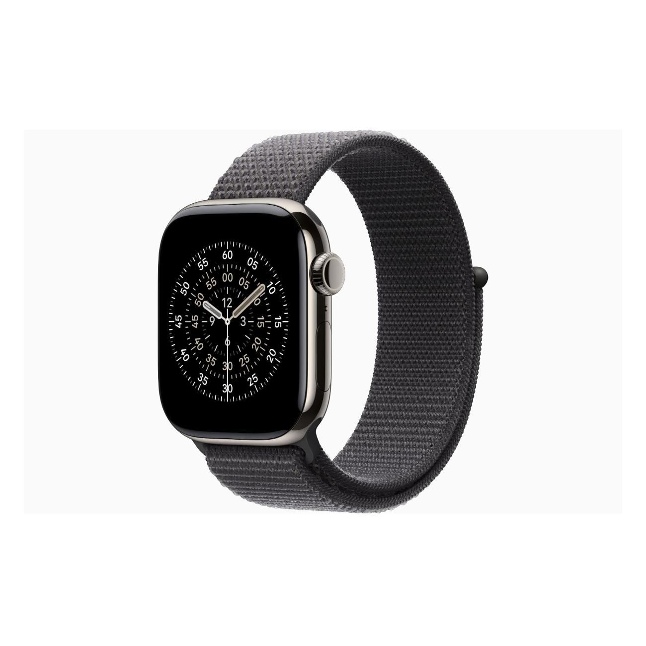 Apple Watch Series 11 Titanium Natural 46mm GPS Textile Sport Loop темно-серый