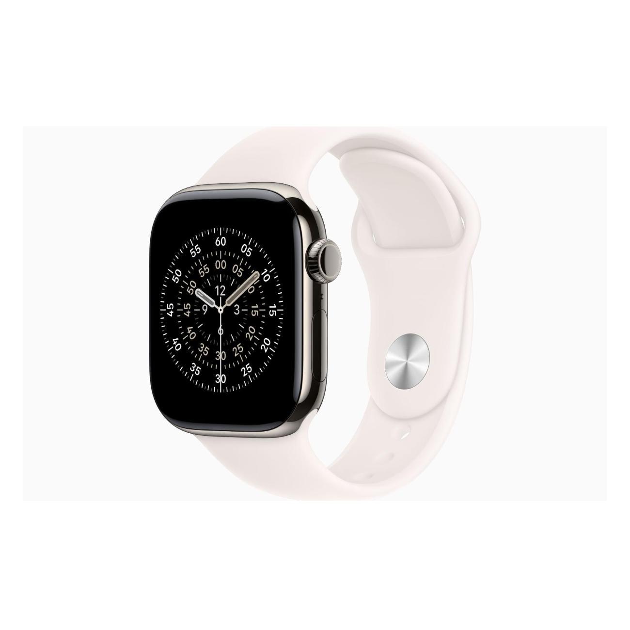 Apple Watch Series 11 Titanium Natural 46mm GPS Rubber Sport Band Light румянец