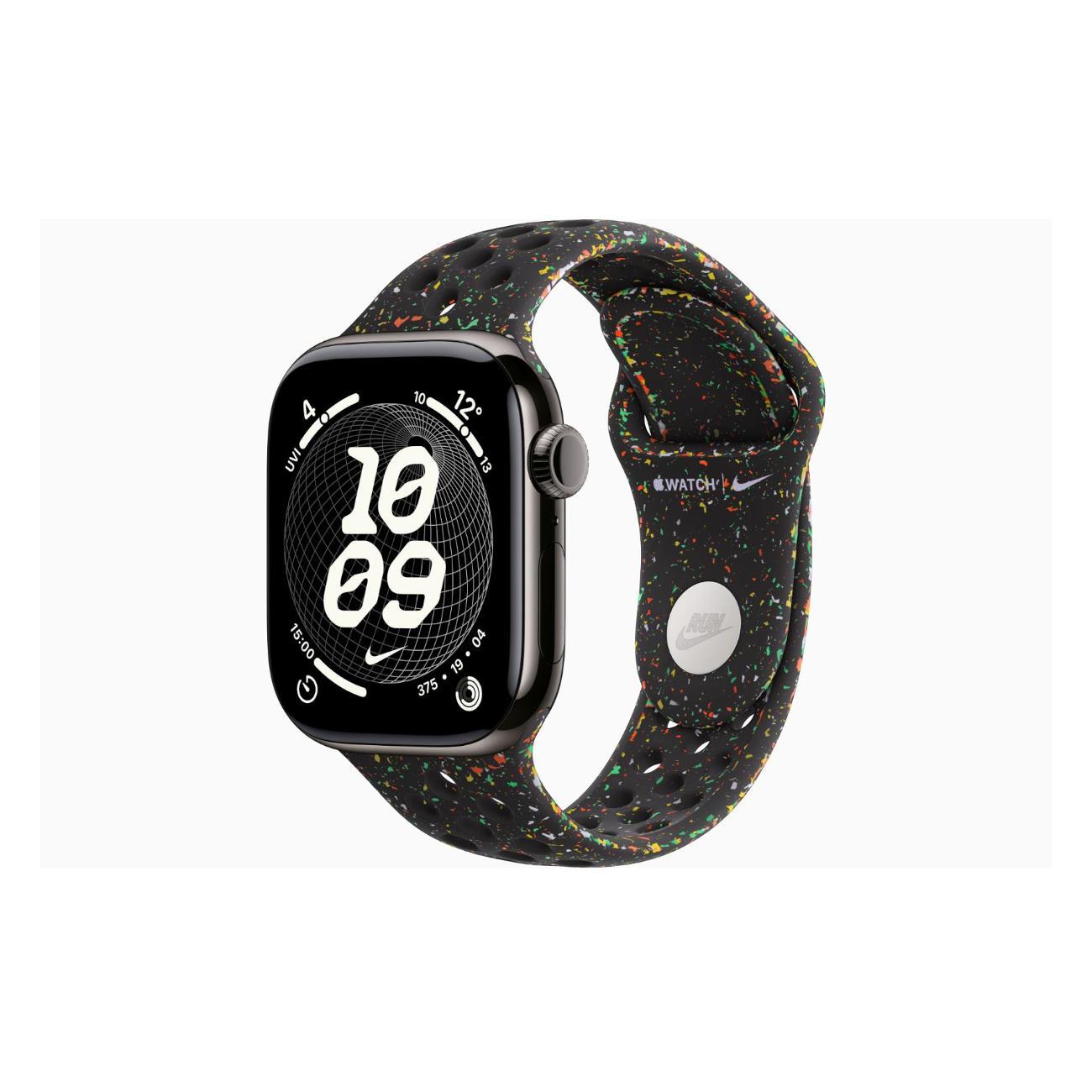 Изображение товара Смарт-часы Apple Watch Series 11 Titanium Slate 46mm GPS Rubber Nike Sport Band черная полночь