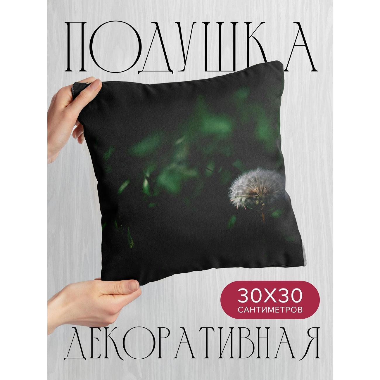 Изображение товара Подушка 365home 30x30см / Макро / одуванчик / растение (WC208024)