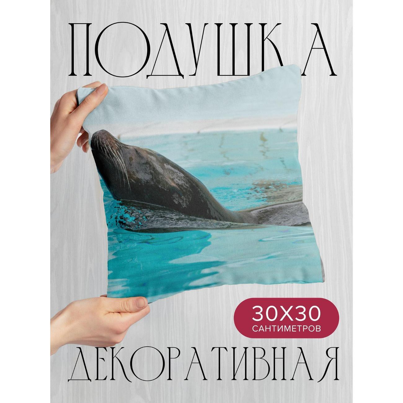 Изображение товара Подушка 365home 30x30см / Животные / морской котик (WC112528)