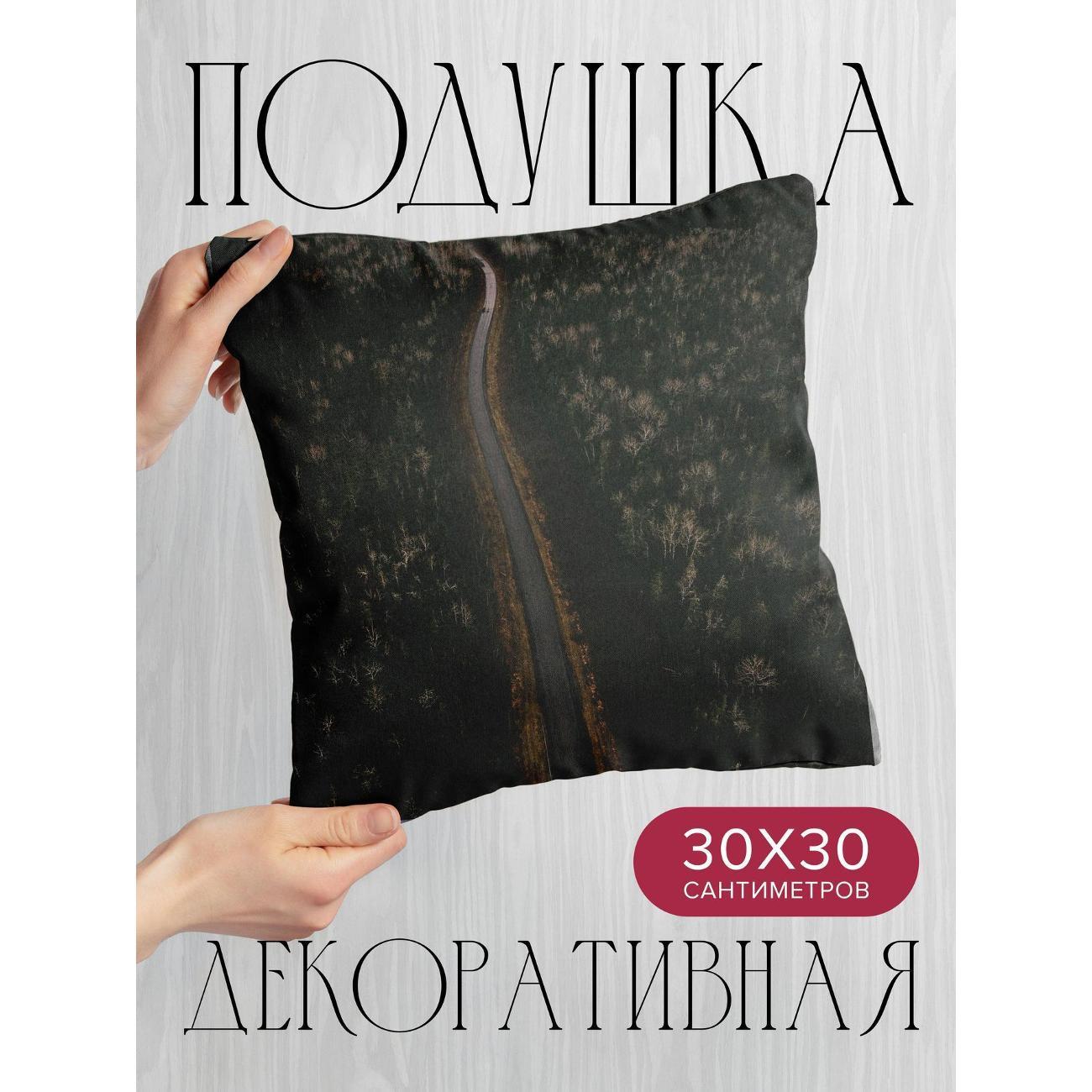 Изображение товара Подушка 365home 30x30см / Природа / дорога / деревья (WC132245)