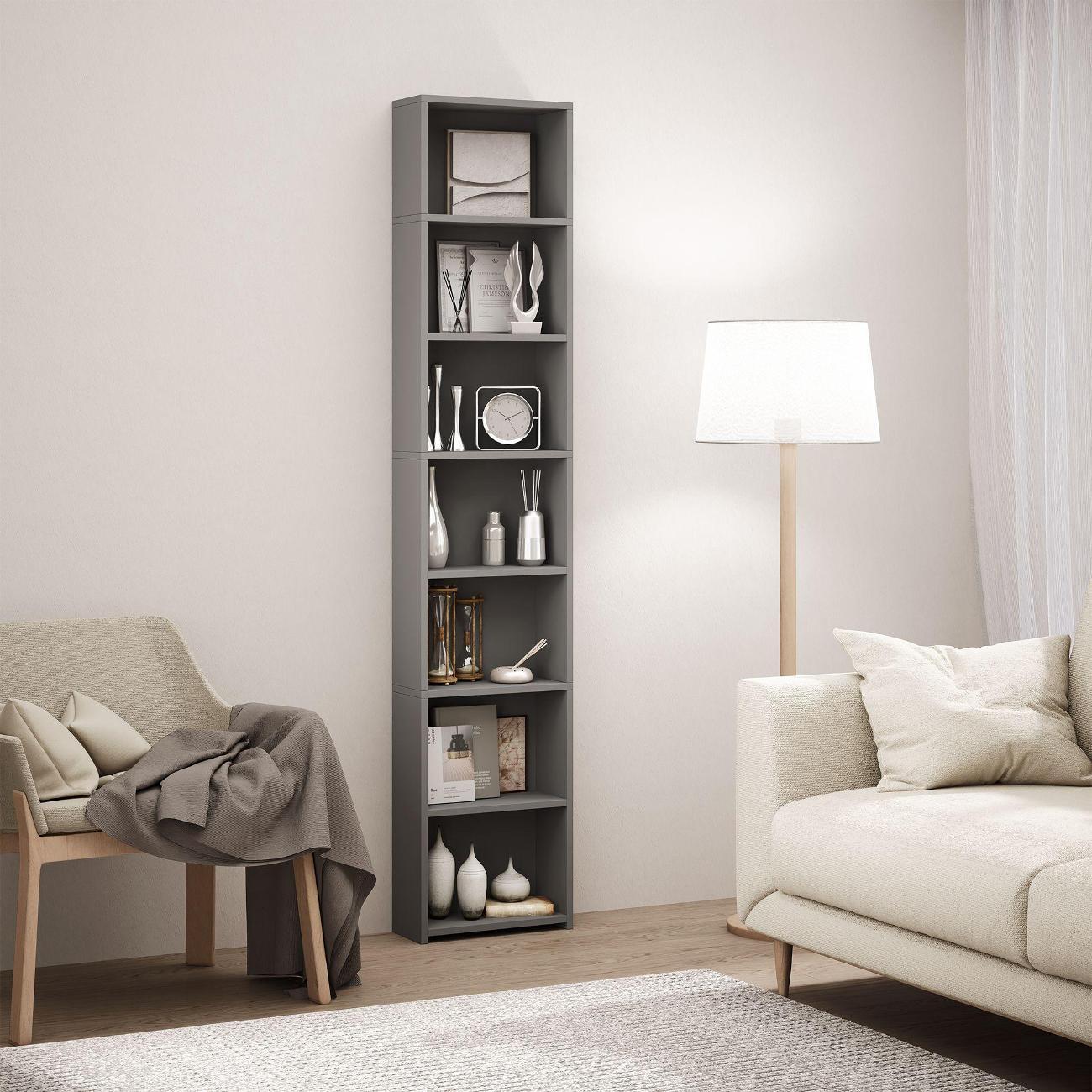 Изображение товара Стеллаж офисный MFMaster Файн-7123 оникс Изображение товара Стеллаж офисный MFMaster Файн-7123 оникс