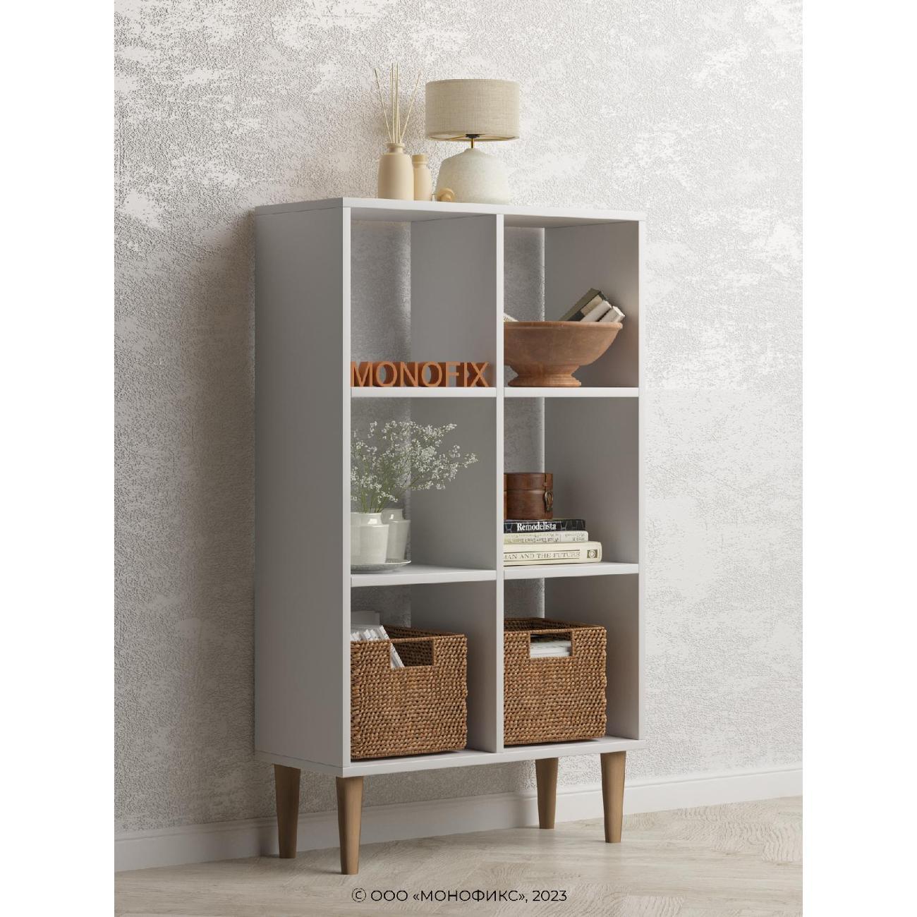 Изображение товара Стеллаж Monofix ОДОС, вертикальный, 6 секций, белый