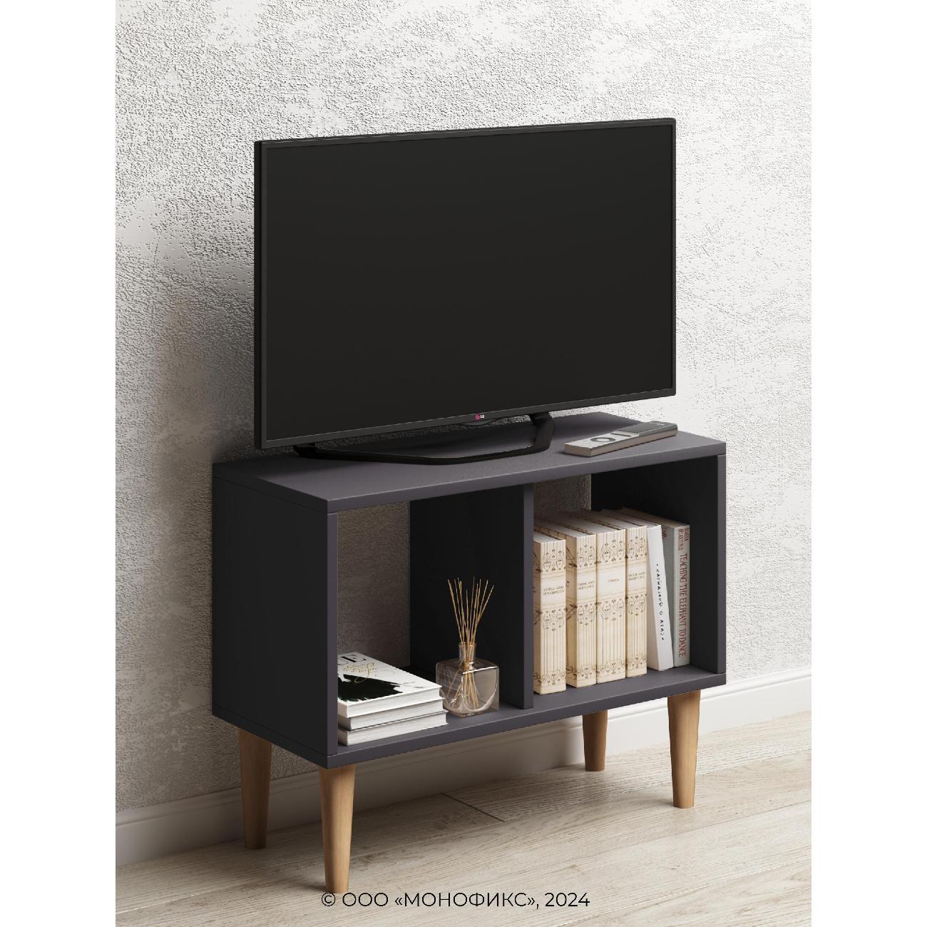 Изображение товара Стеллаж Monofix ТВ тумба ОДОС, без дверок, графит