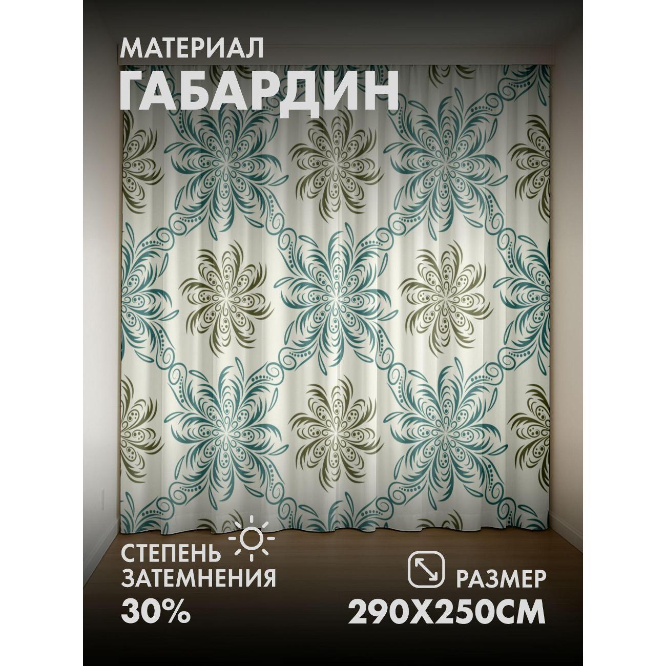 Изображение товара Фотошторы 365home Цветочный орнамент FP29860495