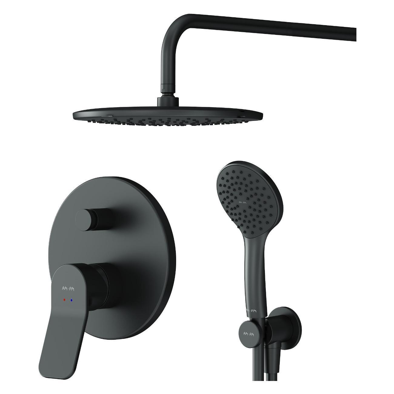 Изображение товара Душевая система Am.Pm X-Joy FB85A1RH02 черный Изображение товара Душевая система Am.Pm X-Joy FB85A1RH02 черный