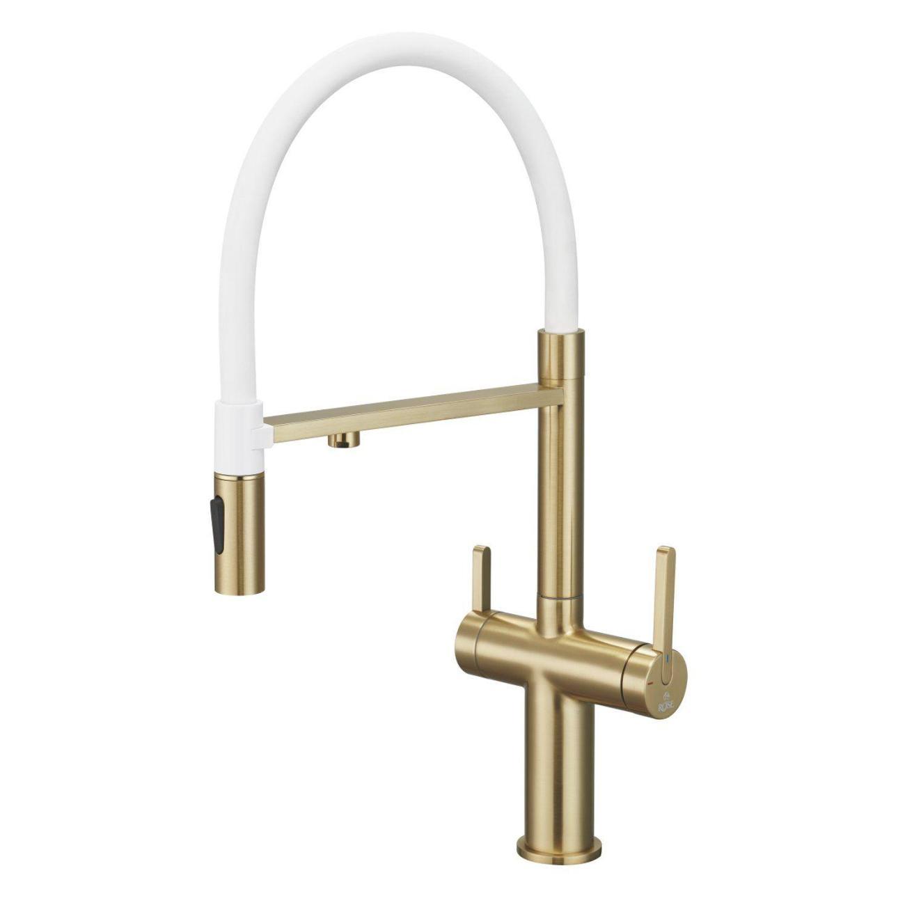 Изображение товара Смеситель Rose R458 однорычажный с гибким изливом Gold