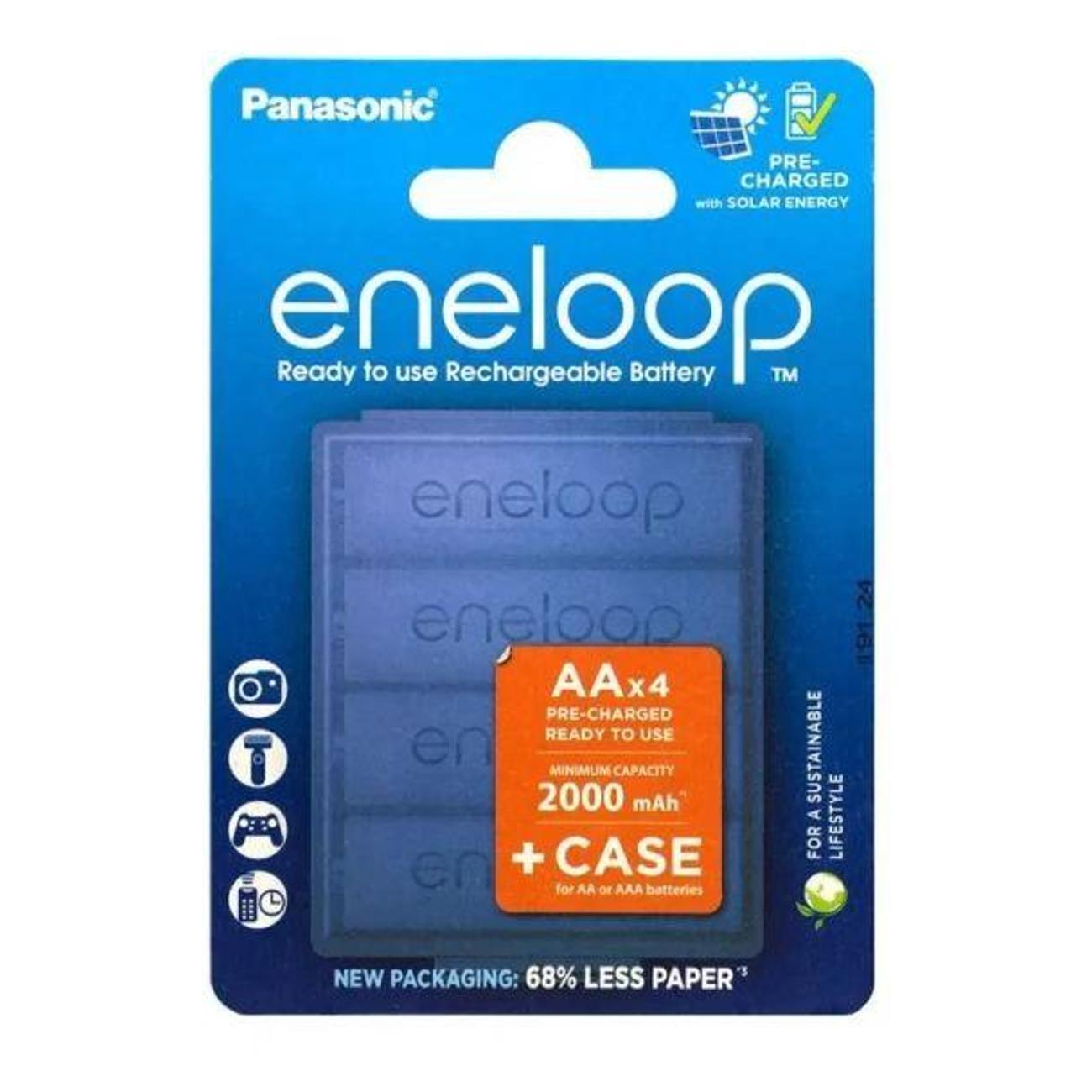 Изображение товара Аккумуляторная батарея Panasonic Eneloop AA (BK-3MCDEC4BE) 1900 mAh 4шт+кейс