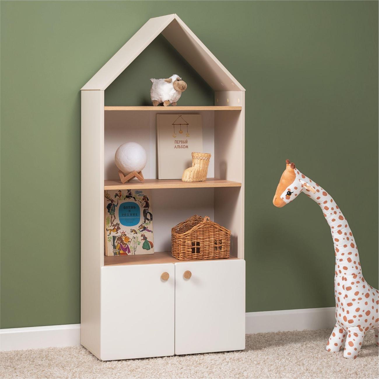 Изображение товара Стеллаж детский Logium Андерсон 13.181.02, Сатин, Гикори Рокфорд