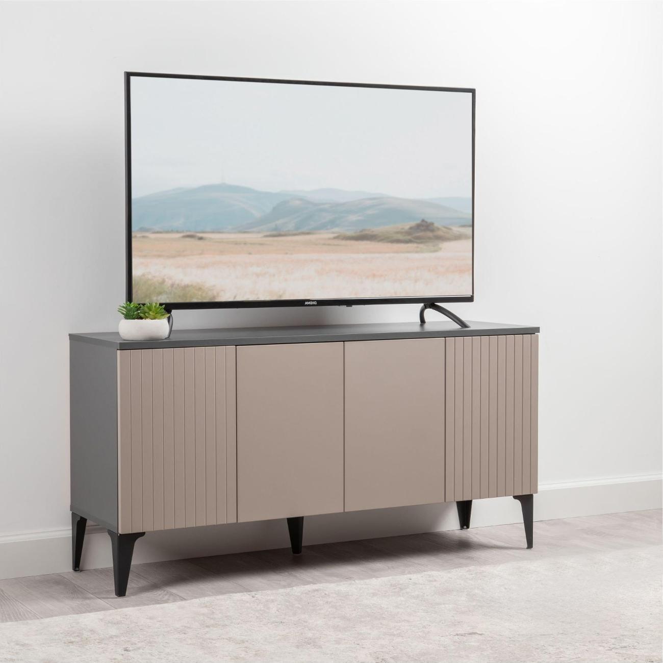 Изображение товара Тумба под телевизор Logium Жаклин 16.50 Антрацит, Веллюто Капучино