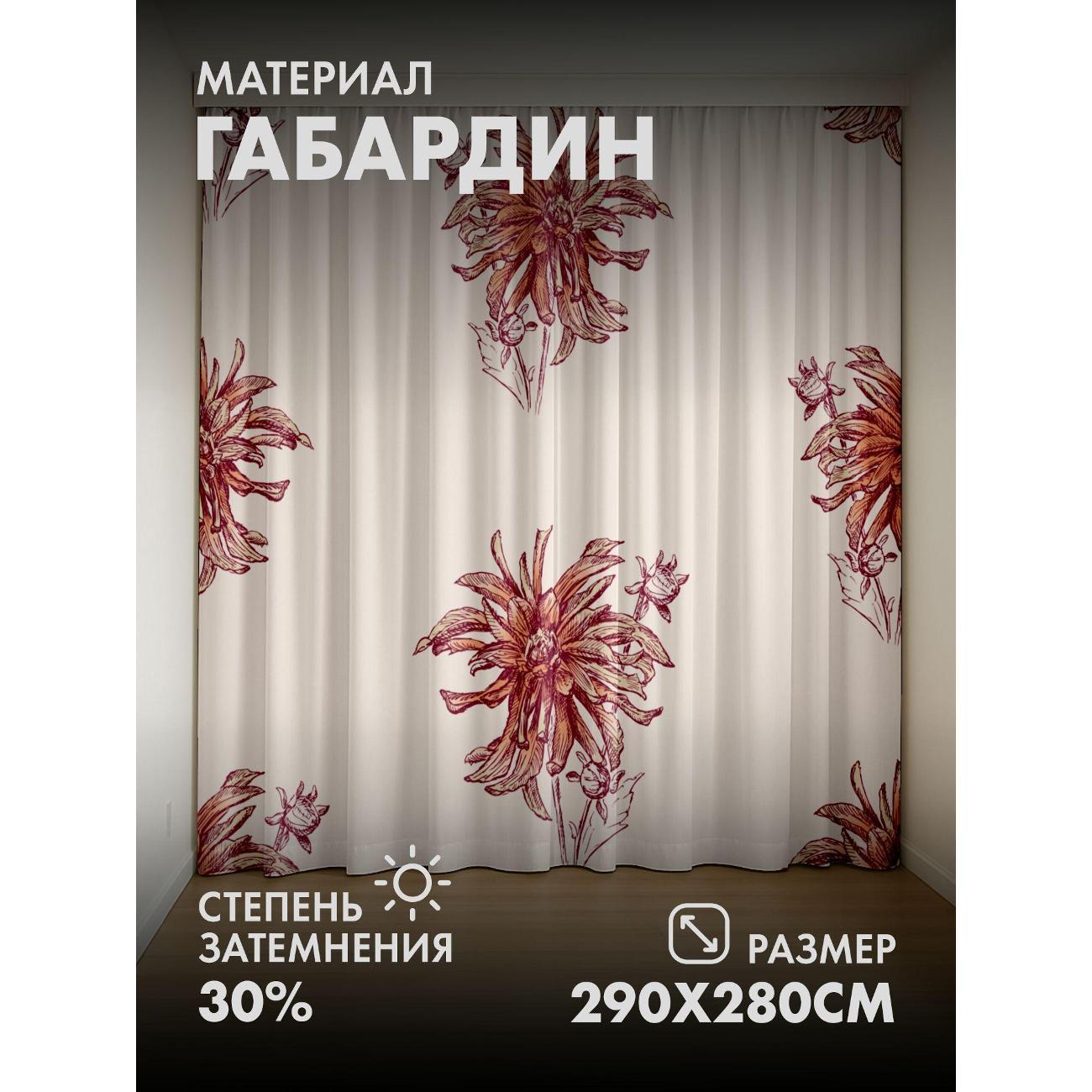 Изображение товара Фотошторы 365home Бесшовный узор: хризантемы FP24681036