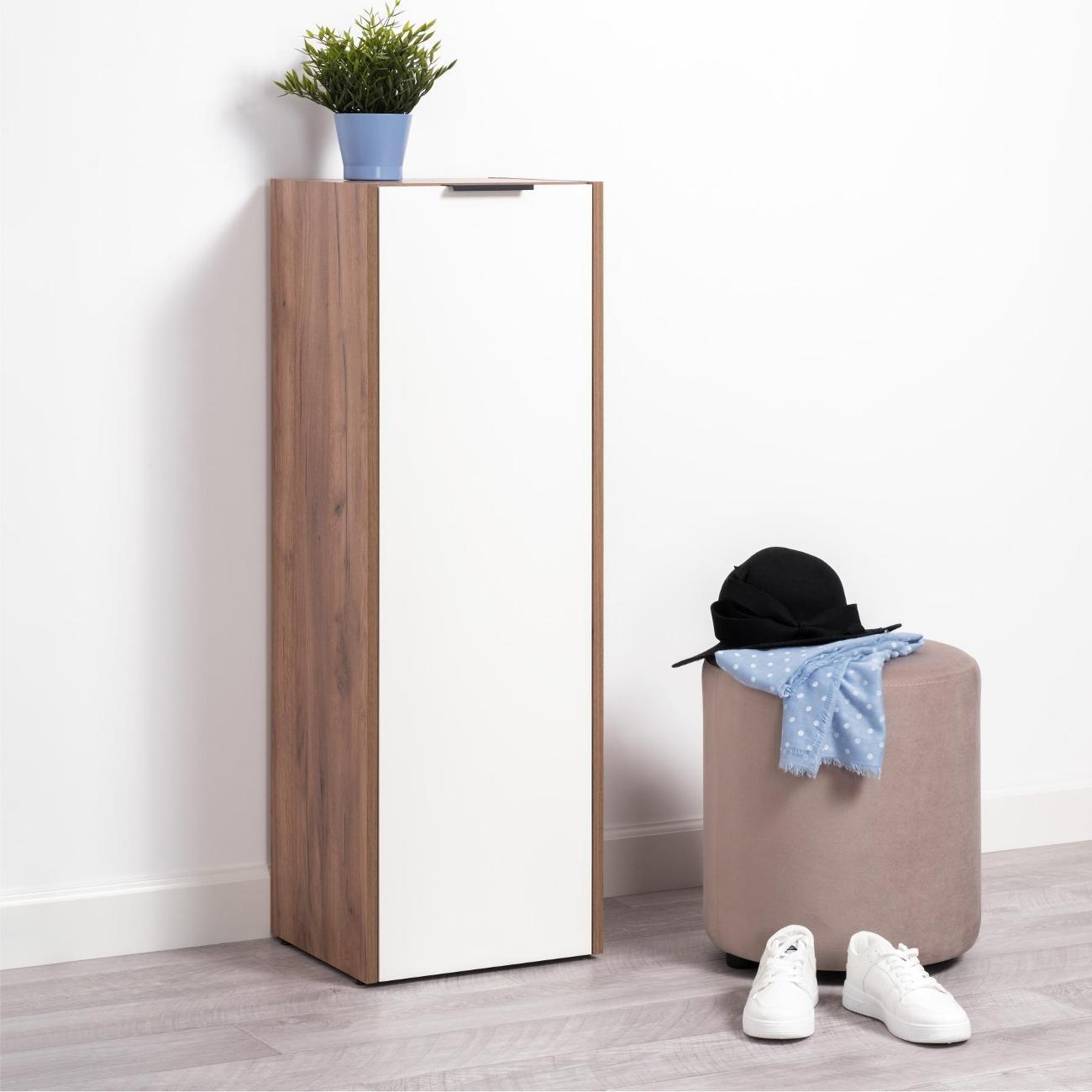 Изображение товара Шкаф распашной Logium Верона 16.310, Дуб Крафт табачный, Белый шагрень