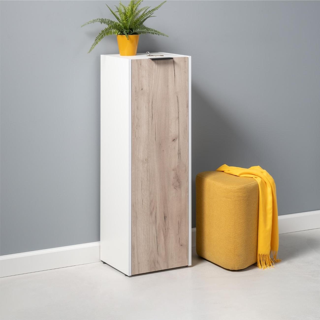 Изображение товара Шкаф распашной Logium Верона 16.310, Белый шагрень, Дуб серый CRAFT