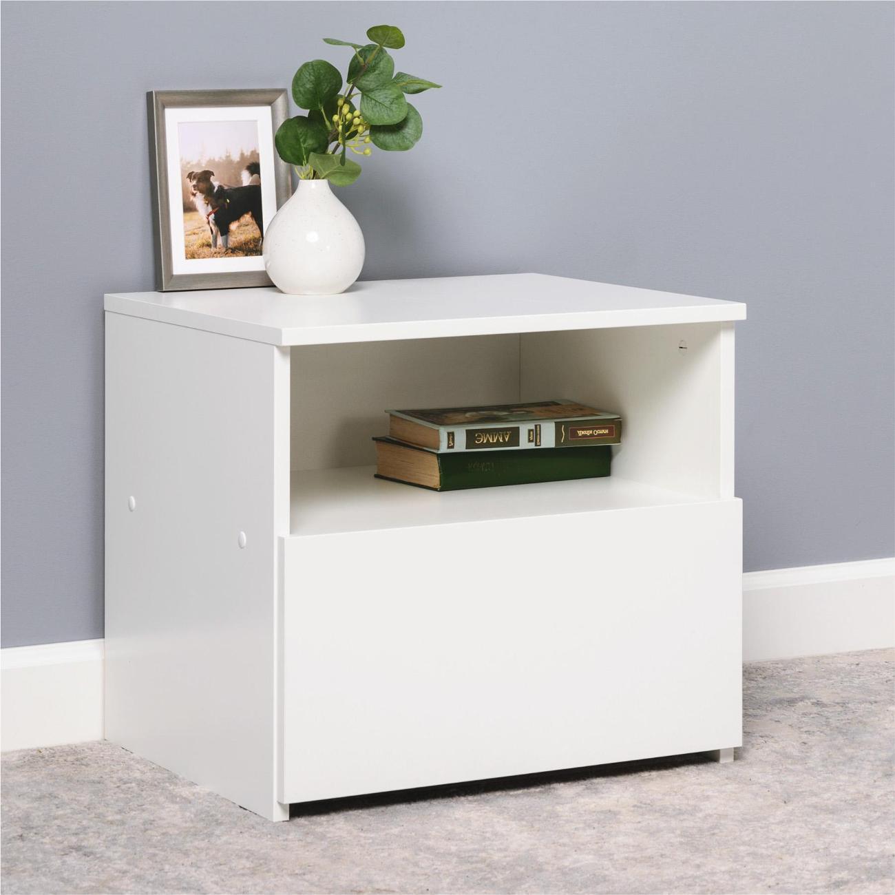 Изображение товара Тумба прикроватная Logium Джоли, Белый шагрень