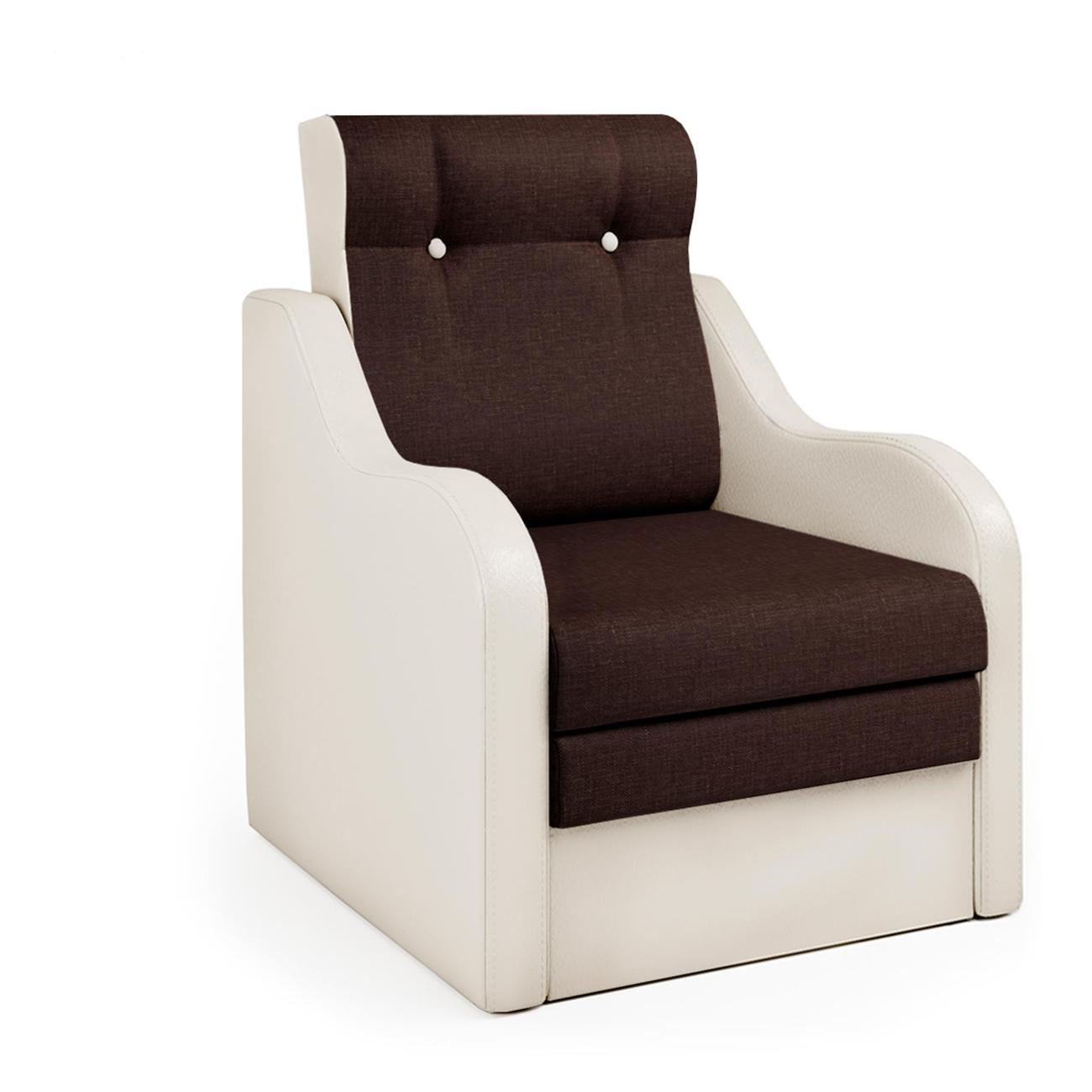 Изображение товара Кресло-кровать Шарм-Дизайн Классика В раскладной экокожа беж и рогожка Изображение товара Кресло-кровать Шарм-Дизайн Классика В раскладной экокожа беж и рогожка