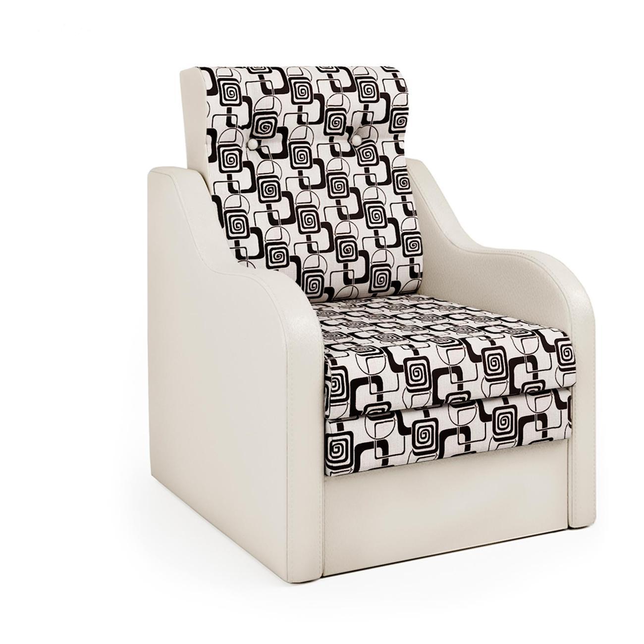 Изображение товара Кресло-кровать Шарм-Дизайн Классика В раскладной экокожа беж и ромб