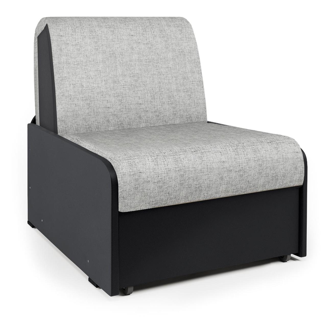 Изображение товара Кресло-кровать Шарм-Дизайн Коломбо БП 60 аккордеон серый и экокожа черный