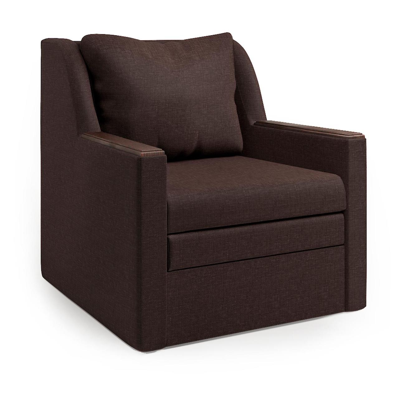 Изображение товара Кресло-кровать Шарм-Дизайн Соло раскладной рогожка шоколад