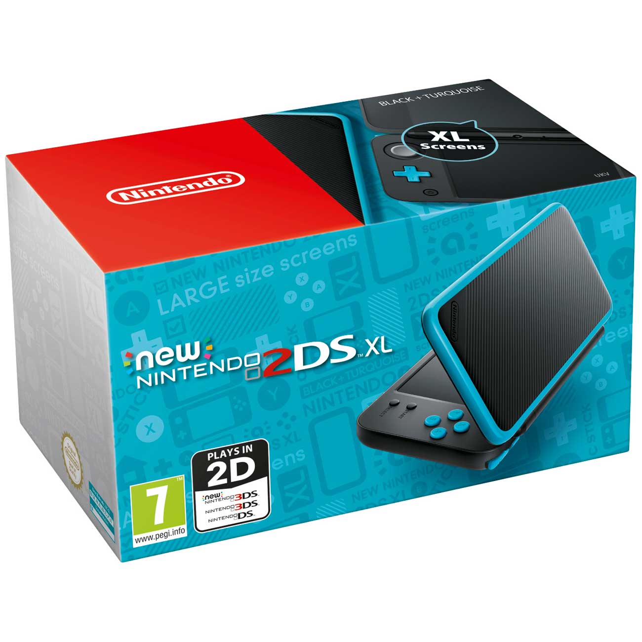 Купить Игровая приставка Nintendo 2DS XL (черный + бирюзовый) в каталоге  интернет магазина М.Видео по выгодной цене с доставкой, отзывы, фотографии  - Москва