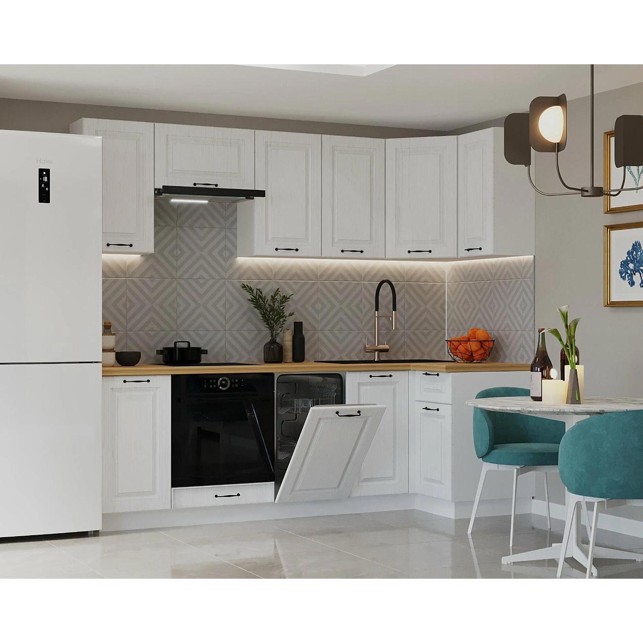 Изображение товара Кухонный гарнитур Кухни НМ Вегас Арктика 1000х2450 мм