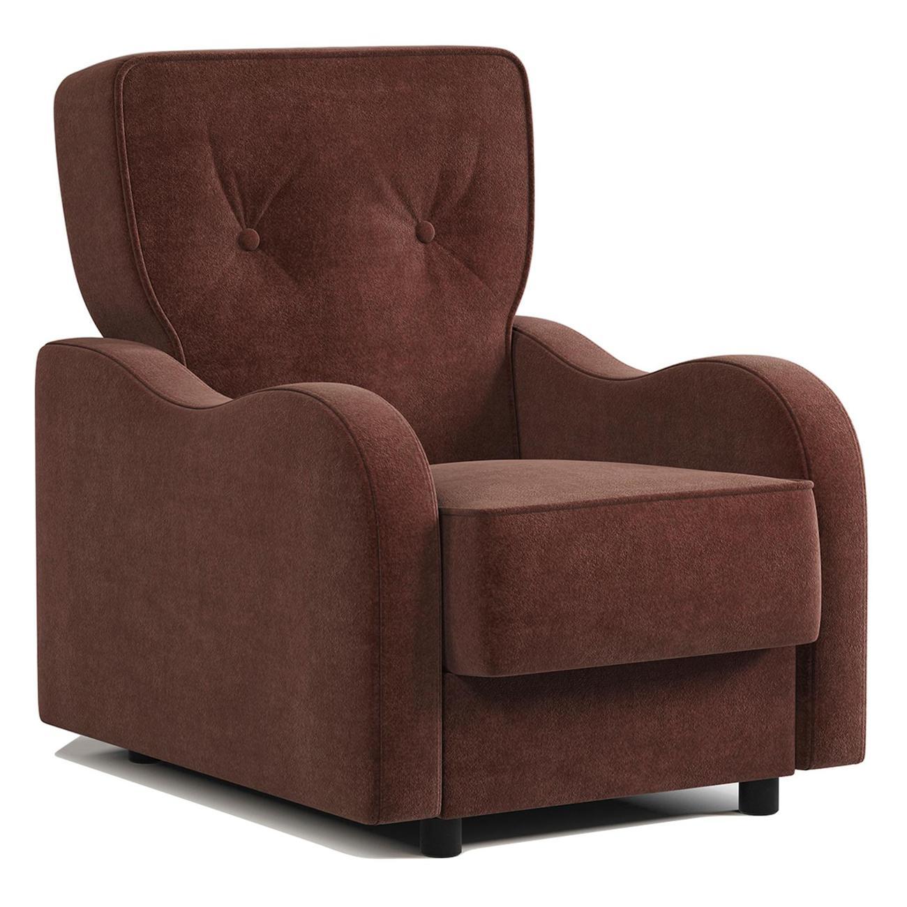 Изображение товара Кресло Шарм-Дизайн Классика В для отдыха велюр Дрим шоколад