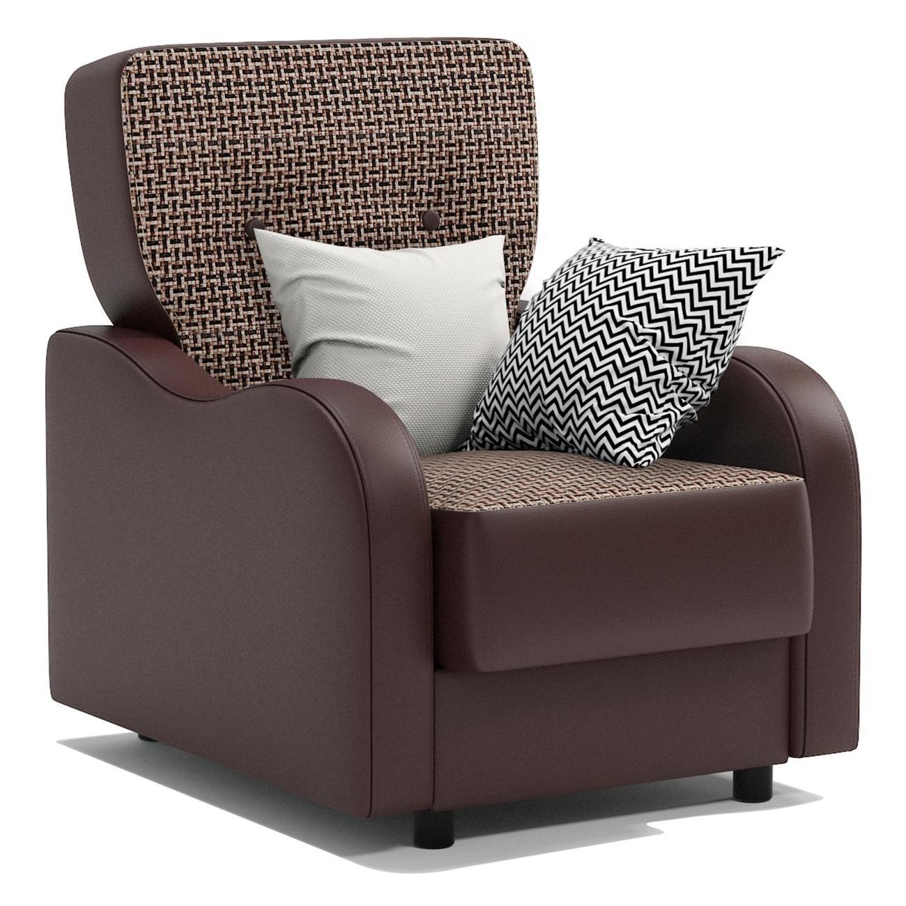Изображение товара Кресло Шарм-Дизайн Классика В для отдыха Корфу и экокожа шоколад