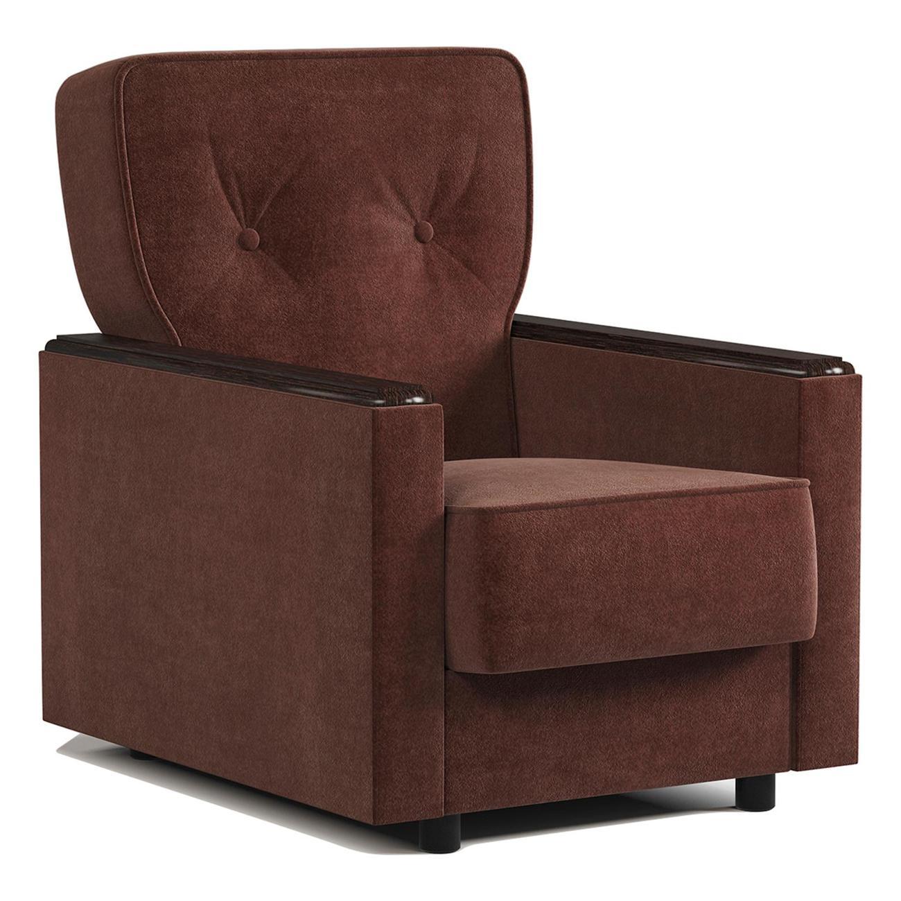 Изображение товара Кресло Шарм-Дизайн Классика Д для отдыха велюр Дрим шоколад