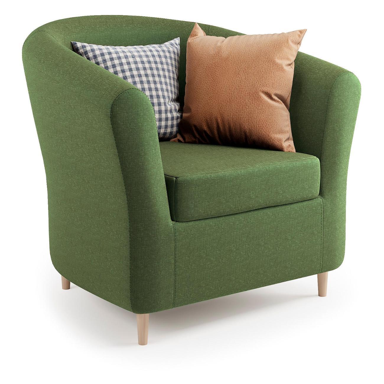 Изображение товара Кресло Шарм-Дизайн Евро Лайт зеленая рогожка