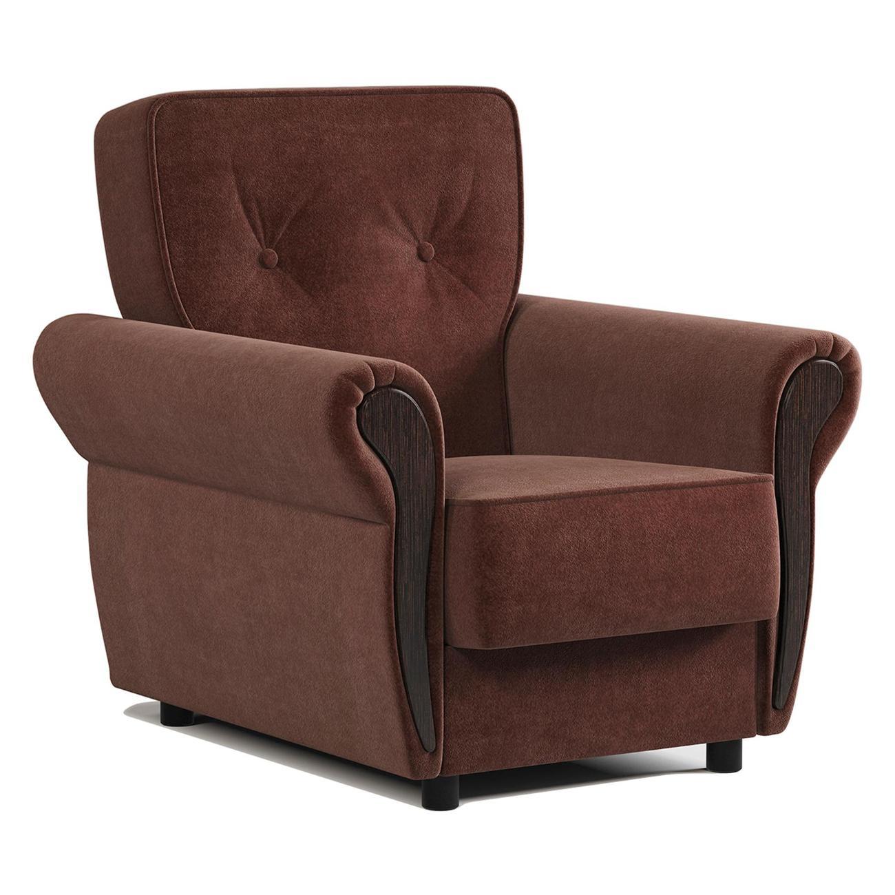 Изображение товара Кресло Шарм-Дизайн Классика М для отдыха велюр Дрим шоколад