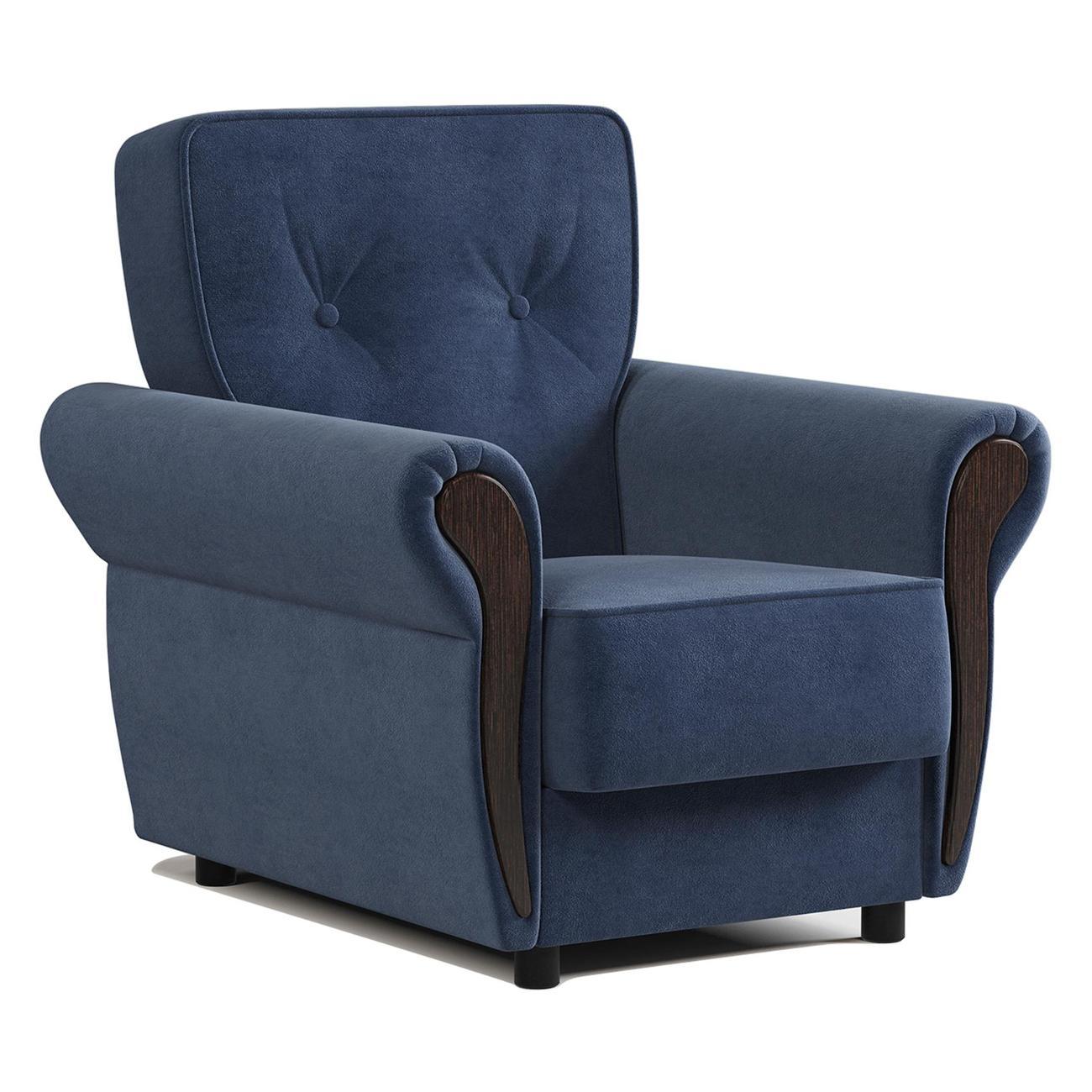 Изображение товара Кресло Шарм-Дизайн Классика М для отдыха велюр Ультра миднайт