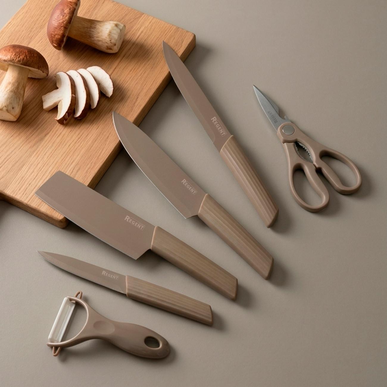 Изображение товара Набор кухонных ножей 6 предметов REGENT inox Moka