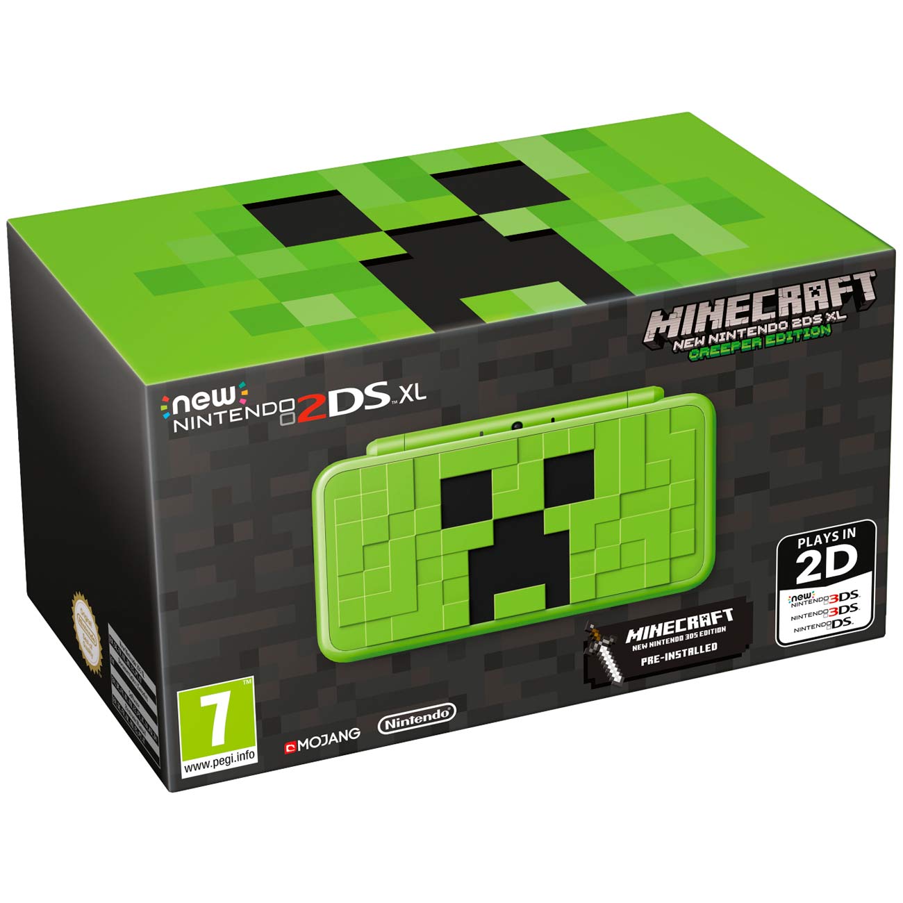 Nintendo new 2ds xl minecraft creeper edition on sale